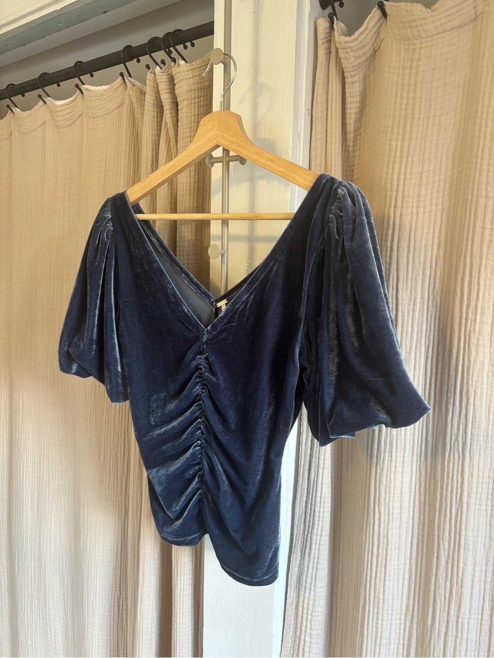 Free People Velour Blouse- XS - Picture 2 of 8